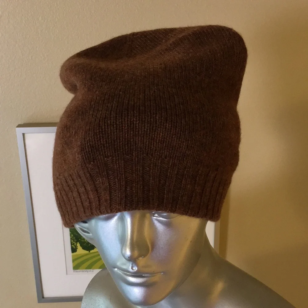 100% Cashmere Knit Beanie Reversible by St. Bernard